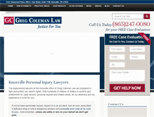 Tablet Screenshot of gregcolemanlaw.com